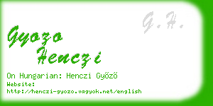 gyozo henczi business card